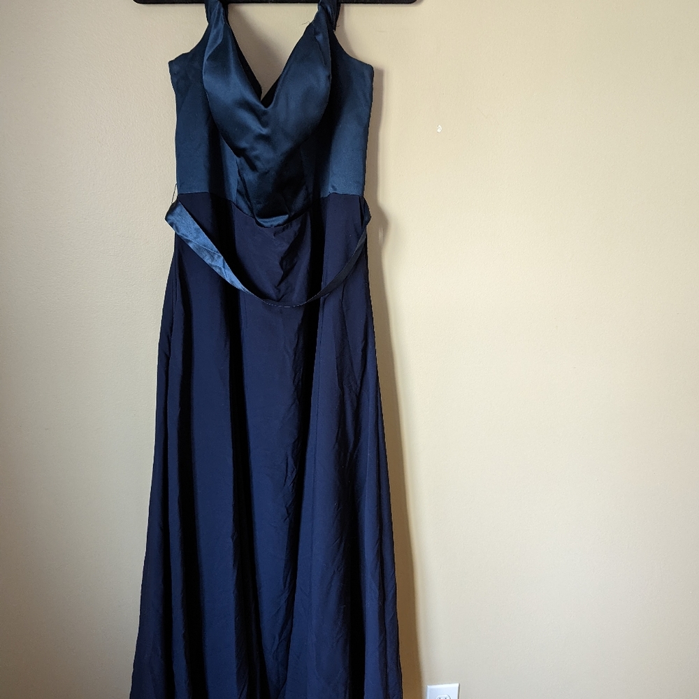Ashley and Justin Navy 20347 Dress
